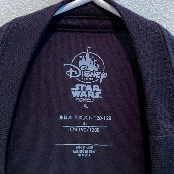 Disney Store Star Wars Lucasfilm Black Graphic Silver Lettering Tshirt Tee Sz XL - Picture 6 of 8